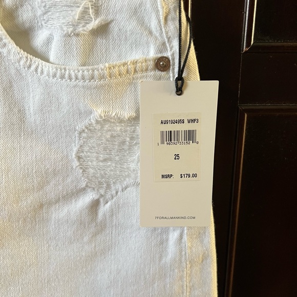 7 for all Mankind - Mini Skirt - Color White Size 25 NWT - Picture 6 of 9